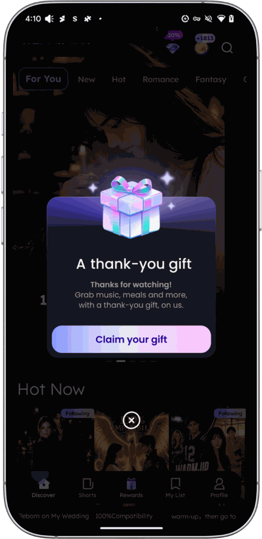 Brand Perks experience inside an app